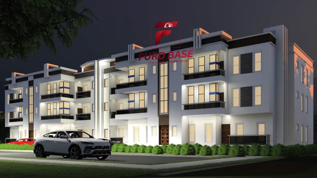 A twelve-unit three-bedroom apartment complex — white facade — view 3